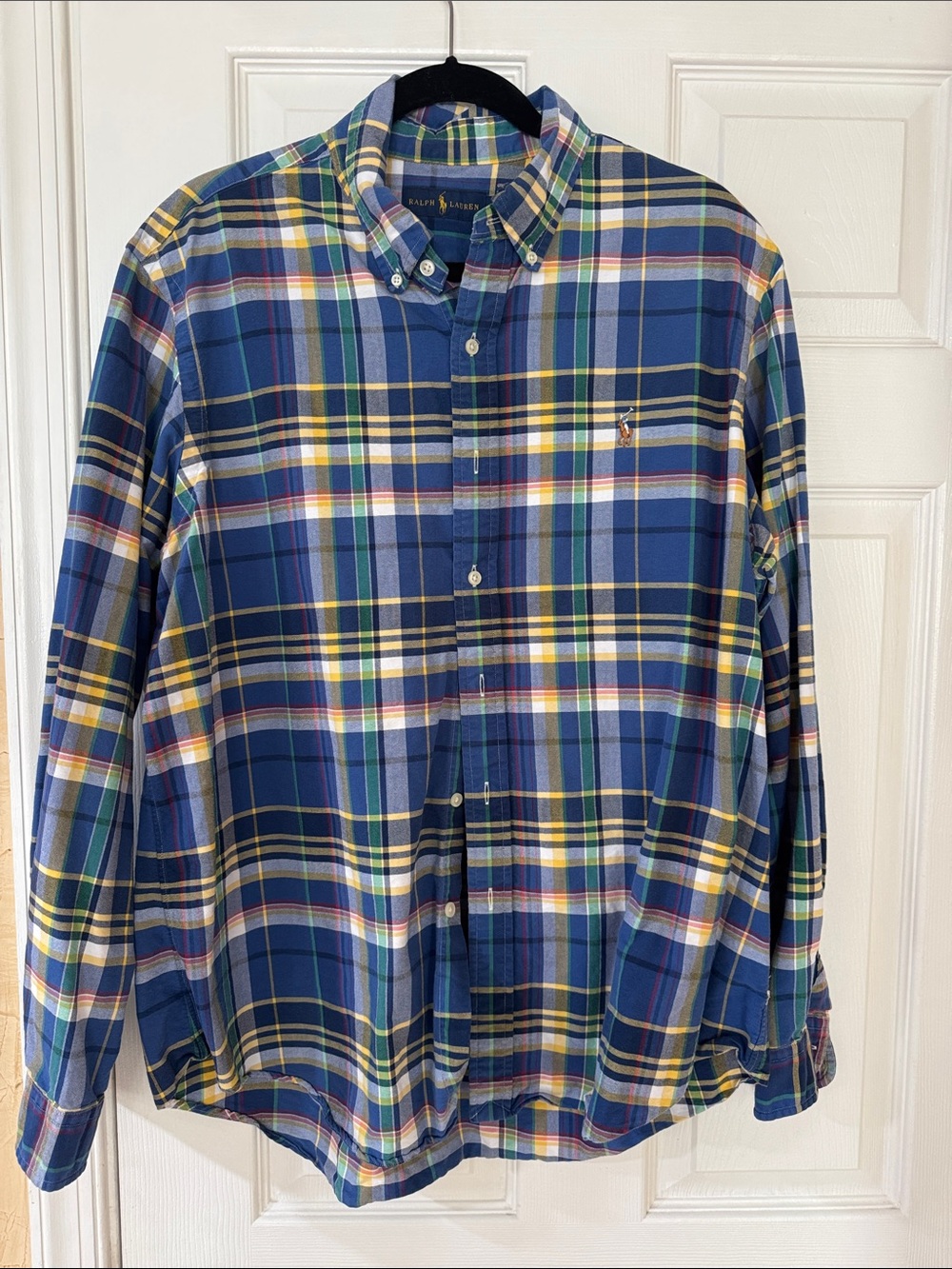 Ralph Lauren Blue & Multicolor Plaid Button-Down Shirt